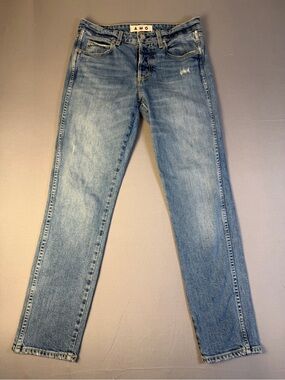 AMO Women's Size 26 Tomboy Damsel Blue Straight-Leg Jeans Like New